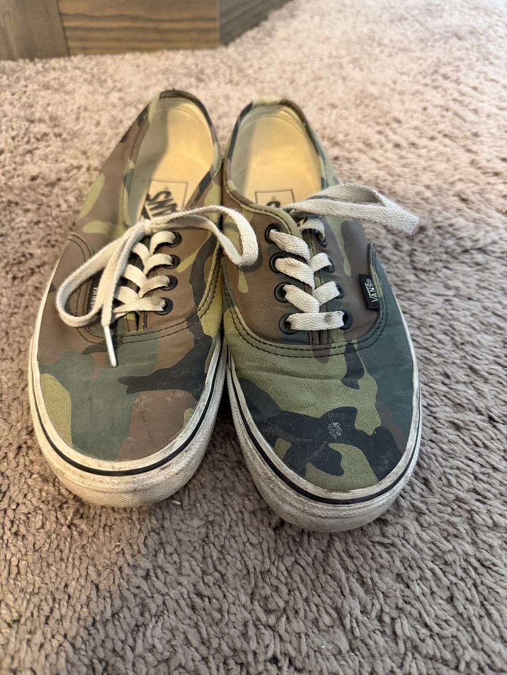 Women’s Vans Camouflage Low-Top Lace-Up Sneakers - Green, Brown, Black